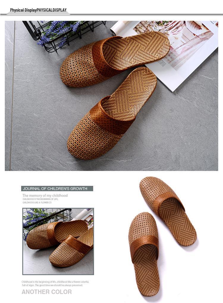 Unisex Summer Indoor Non-Slip Linen Slippers