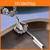 Stylish Crystal Ginkgo Leaf Necklace With Water Wave Chain Perfect For All Occasions