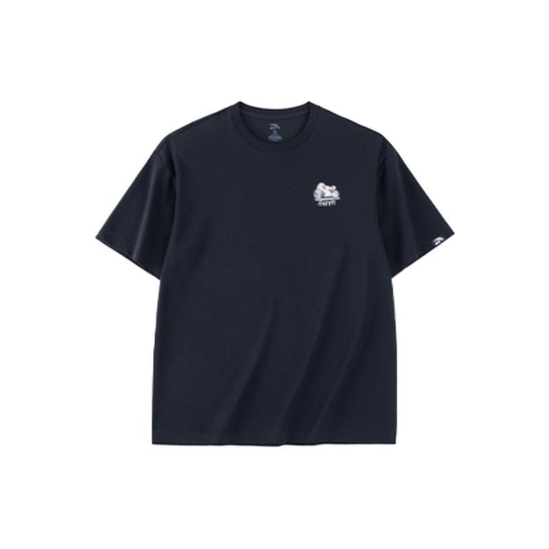 ANTA Life Collection T Shirts Unisex Black Crew Neck Moderate Straight Fit 952328111-6 XL