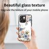 For Oppo Reno14 F 5G Case Floral Pattern TPU+Tempered Glass Protective Phone Cover