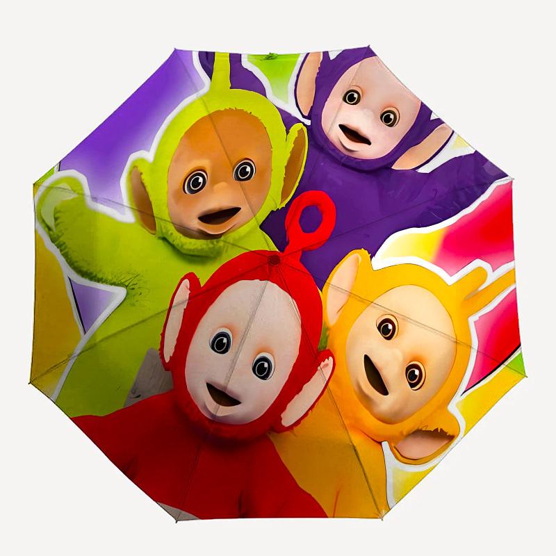 Teletubbies, Characters Automatic Opening and Closing, 8 rib Structure Portable Umbrella, Suitable for Men and Women in All Seasons  Perfect