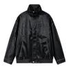 Spring and Autumn New American Retro Leather Jacket Men's Locomotive Clothing Trendy Hong Kong Style Lapel Loose PU Jacket