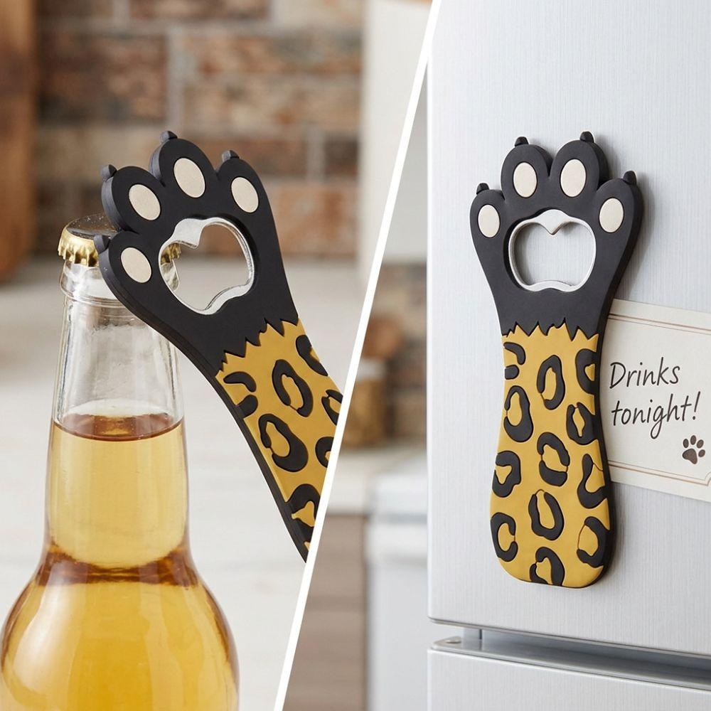 Vibrant Colors Fridge Magnet Opener Paw Shape Multifunctional Bottle Opener  Kitchen Barware