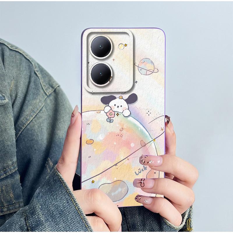 For Vivo Y36 5G Phone Case V2248 Funda Soft Silicone Cute Panda Flower Boys Girls Shell Cartoon Back Cover Protective Casing