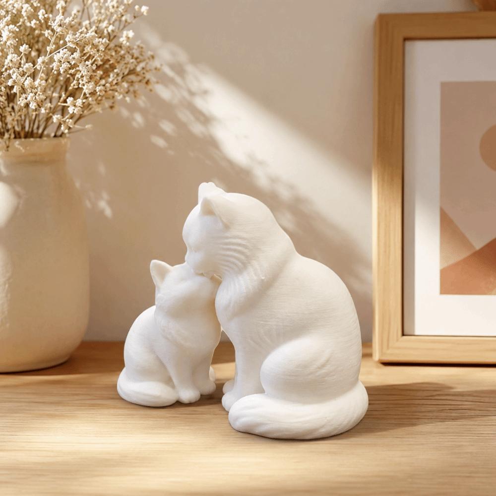Home Decoration Cat Statue Kawaii Desktop Ornaments Creative Wolf Statue Living Room