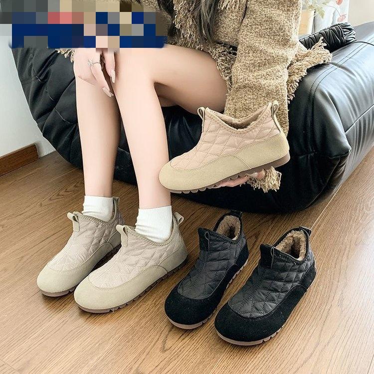 Chinese Doudou shoes winter velvet autumn and winter new cold-resistant warm lazy comfortable indoor soft-soled shoes