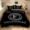 Feyenoord Rotterdam Pattern Bedding Home Decoration Birthday Gift ( 1 duvet cover + 2 pillowcase, without core),fan merchandise.