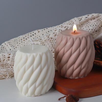 Screw Ball Shape Candle Silicone Mold Rotating Stripe Scented Soap Mould DIY Wave Twists Geometry Resin Cement Molds Home Decor