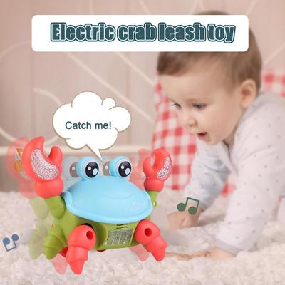 Baby Electric Crab Leash Toy Cute Cartoon Pet Traction Interactive Learning Musical Toy Children Toy