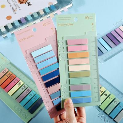 Ρετρό PET Αυτοκόλλητες Σημειώσεις Ευρετηρίου: Πολύχρωμο Σελιδοδείκτης & Σημάδια Οδηγιών