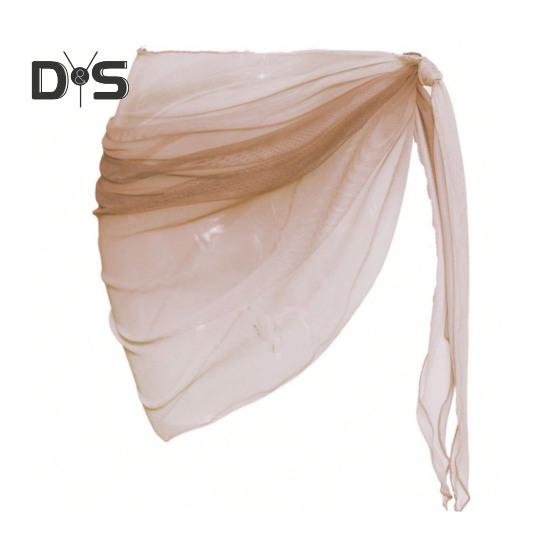 

Пляжная прозрачная юбка-накидка с градиентным цветом, шифоновое бикини-накидка, универсальный шарф, купальный костюм, шаль, солнцезащитный крем, накидка L