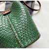 Bucket Bags Women Woven Pattern Handbag Scarves Handheld Messenger Totes Bag