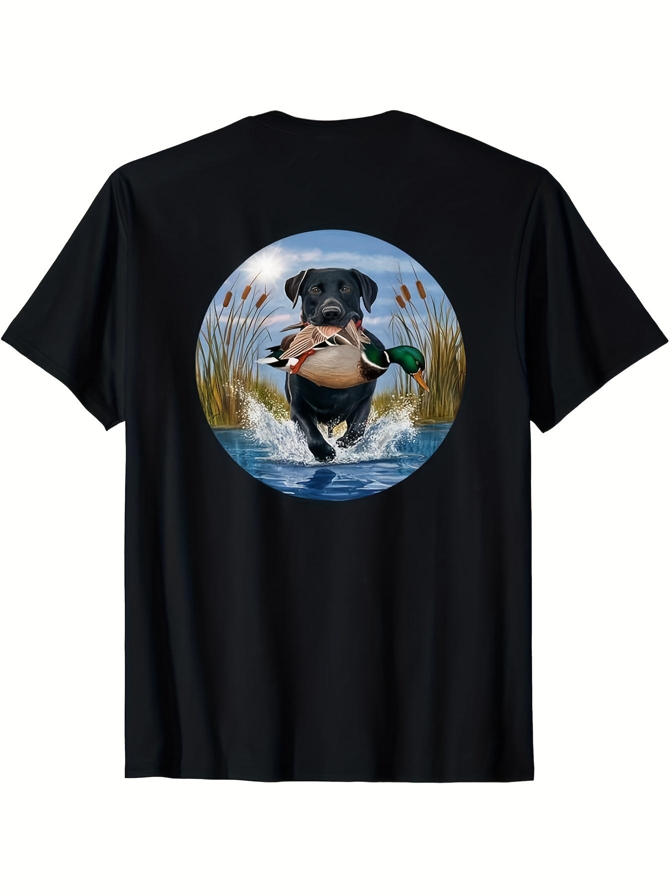 T-Shirt y2k 1pc Labrador Hunting Ducks Black 3XL