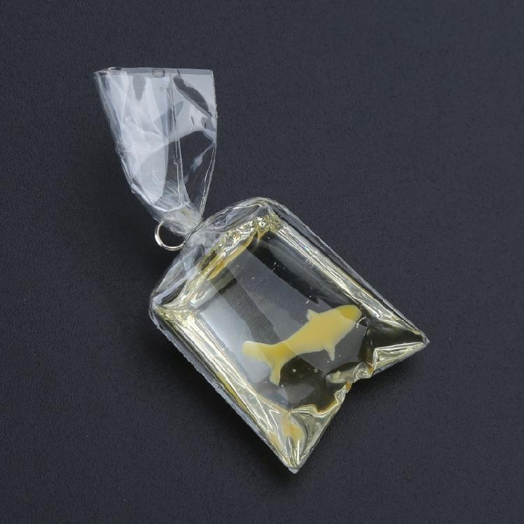 Unique Resin Goldfish Water Bag Charm for Keychain Making Decorative Pendants