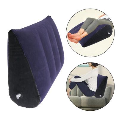 Couple Love Cushion Relax Cushion Portable Foot Rest Air Pillow PVC Flocking Inflatable Triangle Pillow For Travel Office Car