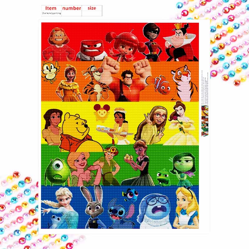 Disney Diamond Painting Kit Classic Cartoon Characters Home Decor Craft Perfect Gift Idea Diamond Art