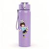 1PC Two Boys Play Soccer Sport Print 750ml Color Plastic Sports Water Bottle Leakproof Flip Straw Lid Suitable for Sports Office Home Use