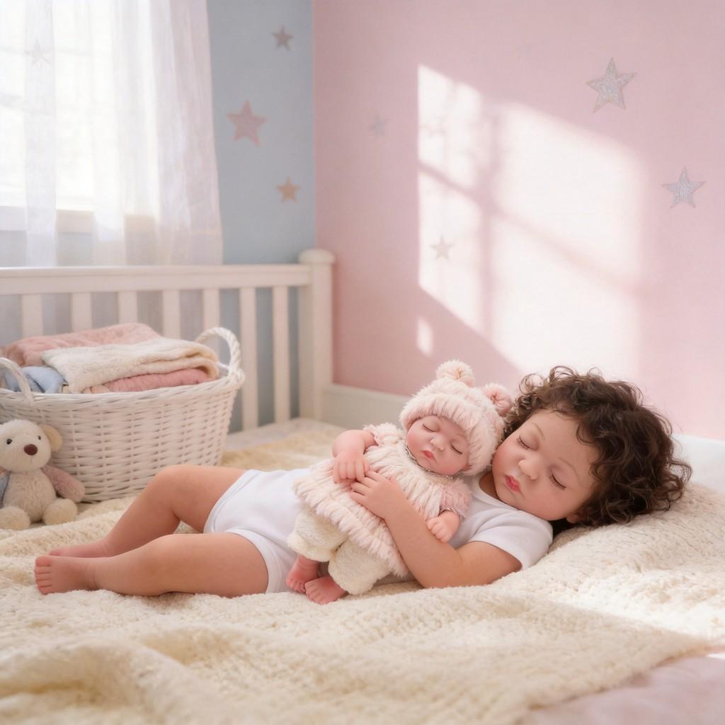 Reborn Baby Doll Toy 12in Soft Silicone Sleepwear For Kids And Collectors
