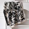 Light Luxury Alphabet Flower Scarf Women'S Autumn And Winter Air-Conditioned Room With Shawl Double-Sided Imitation Cashmere Warm Scarf