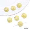 Yellow Hand-Painted Ceramic Cartoon Beads for DIY Bracelets, Necklaces, and Phone Chains