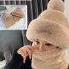 Hat, Ladies, Winter, 2025 Winter New Style, Warm Cycling Windproof Face Mask, Cold Resistant Neck Protection Cover, Integrated Scarf, Artistic Retro