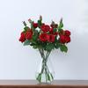 Artificial Rose Feel Three Head Tea Rose Simulation Bouquet Wedding Rose Home Interior Decoration Fake Flowers