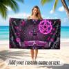 Skull Gothic Theme Soft Beach Towel Personalized Custom Name Text Towel Portable for Beach Pool Travel