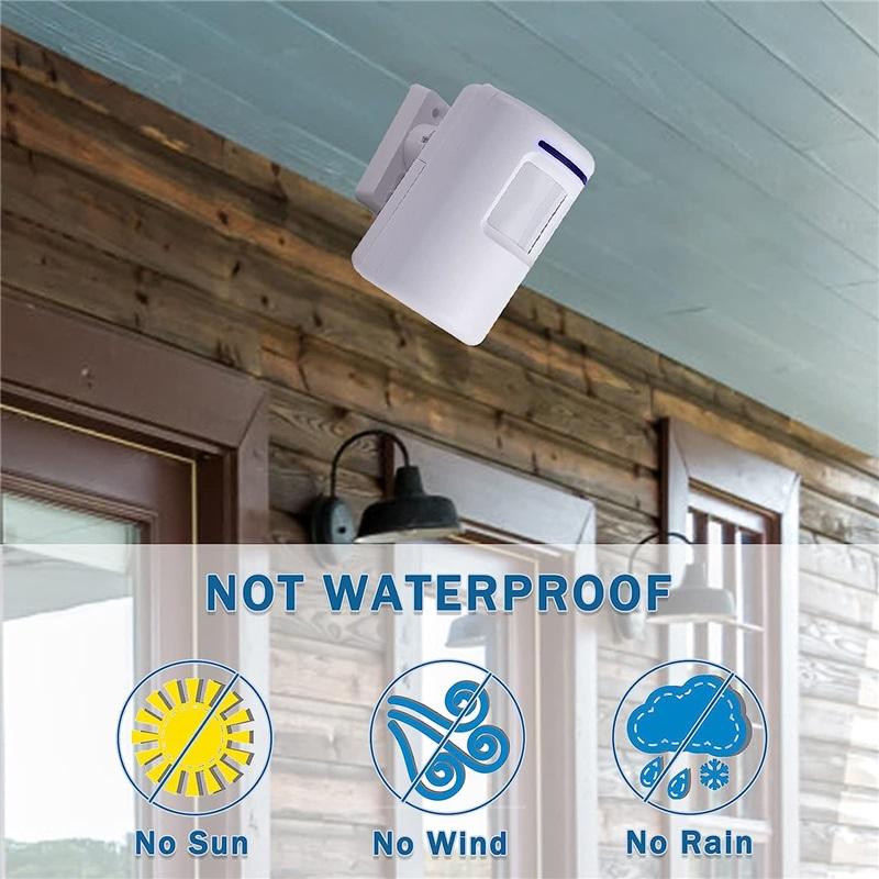 Fine Passage Alarm, Wireless Alarm System with Motion Sensor, Access Speed, Motion Bell with 38 Ringtones, Driveway Alarm