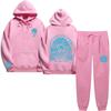 Chasing Sunsets Threaded Peripheral Printing Men's and Women's Sweatshirts Sweatpants Set Hoodie Straight Pants Set