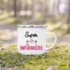 Beste Krankenschwester Französisch Bedruckte Emaille Tassen Kaffeebecher Trinken Wein Saft Tasse Dessert Kakao Milch Henkeltasse Bestes Geschenk für Infirmiere