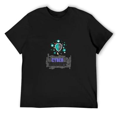 Security T-Shirt Graphics Blacks Graphic T Shirts Vintage Anime Shirts Men