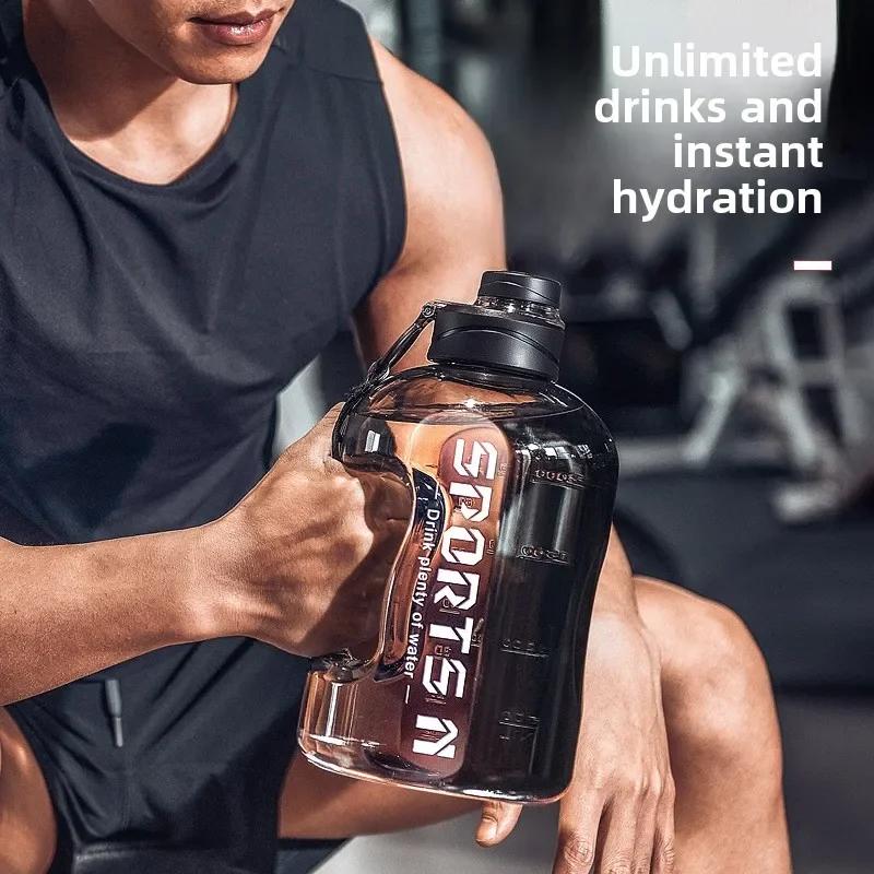 2L Water Bottle Sports Gym Water Kettle A Large Amount of Refilling Buckets In Summer  for Camping Travel BPA Free Drinking
