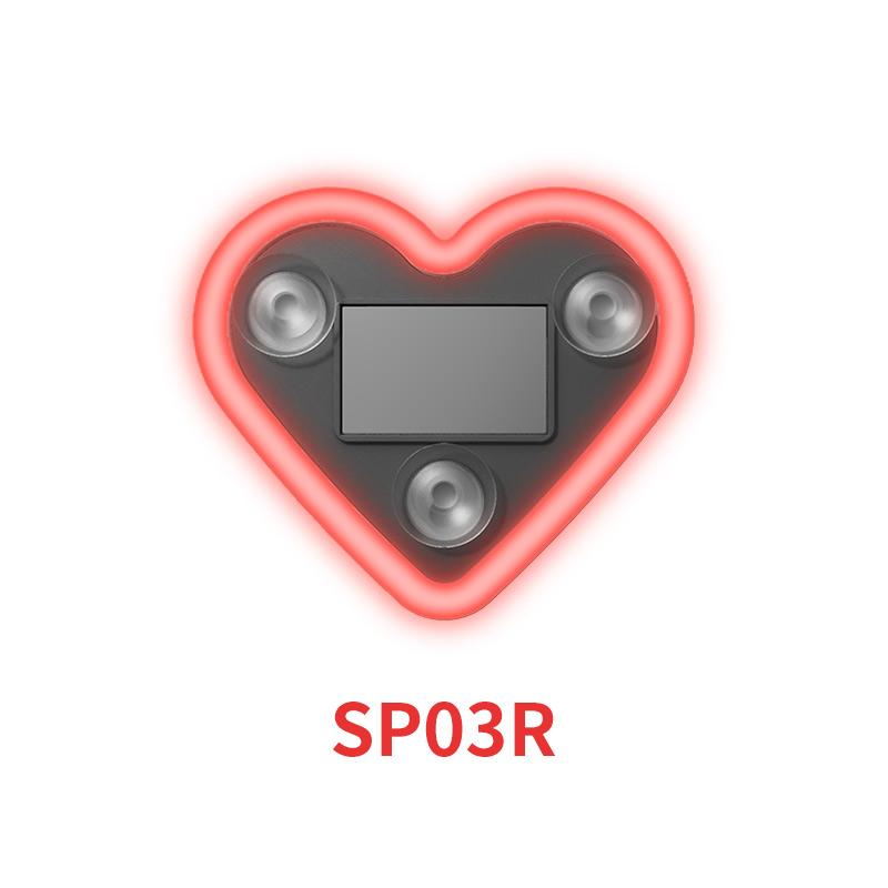 Car Triangle Window LED Solar Powered Heart Neon Light, Rear Window Illuminated, Interior Decoration Atmosphere Light, Wiring Fr