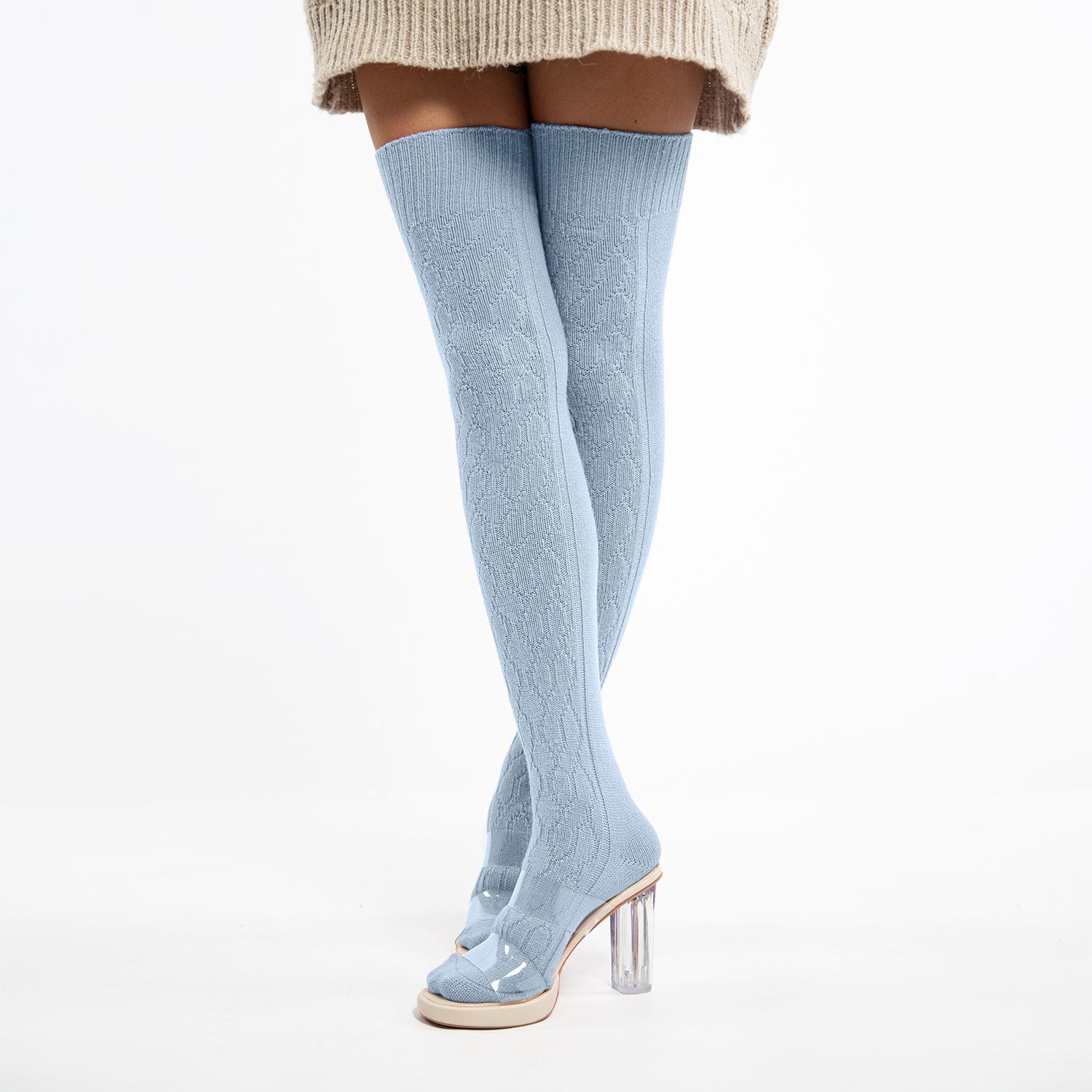 

Winter Women S Thick Cable Knit Thigh High Socks High Boot Socks Dress Socks Over Knee Extra Long Leg Warmers Tube Length 60Cm 60cm(Tube Length)