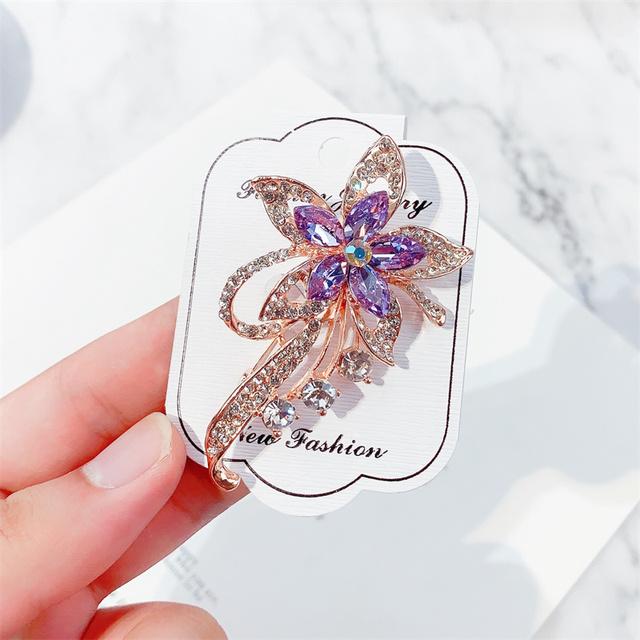 

Модная брошь из сплава, хрусталя, брошь с букетом из стразов, аксессуары для брошей высокого класса