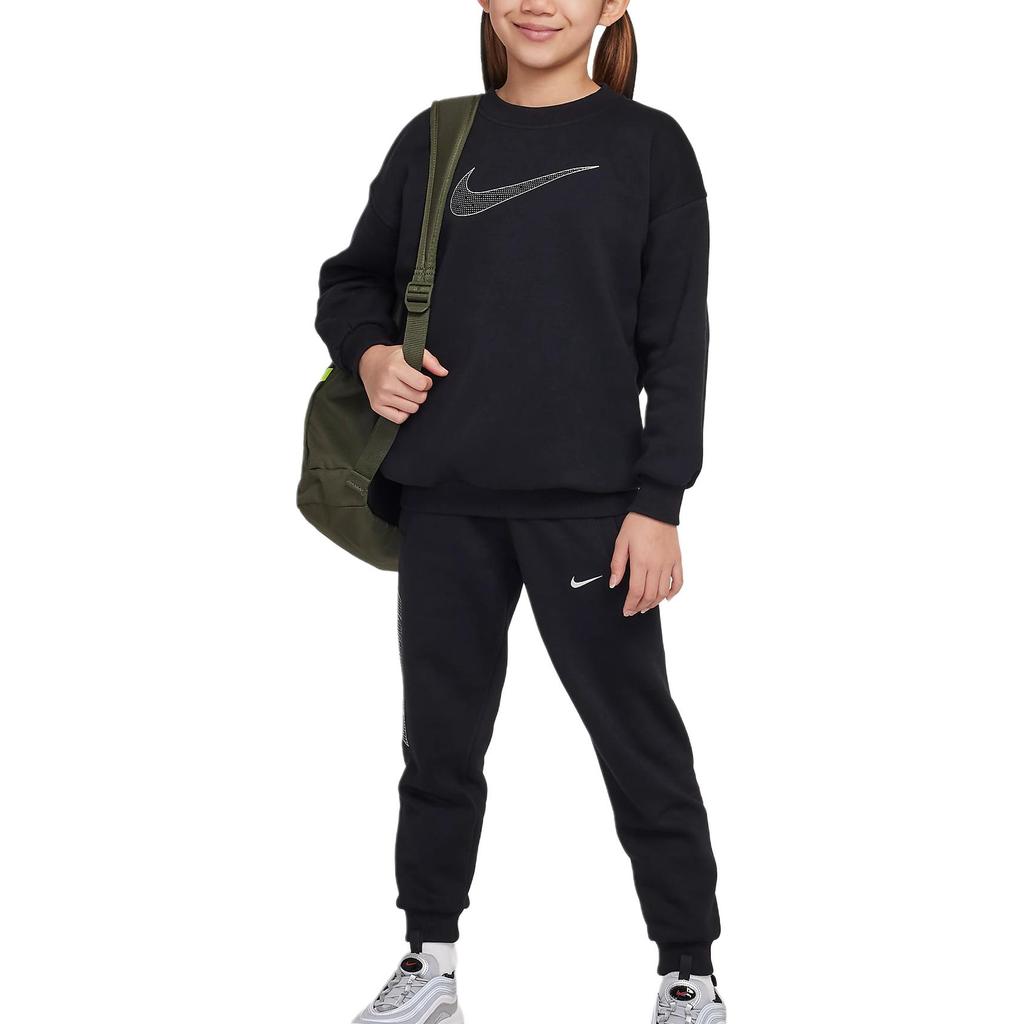 Nike Sweatshirt Sportswear Club Black/Metallic Silver Kids' HM6527-010