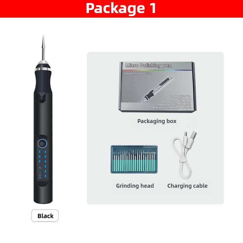 

Small Electric Grinder 3-speed Adjustable Drilling Machine Handheld Electric Polishing Pen Carving Hardware Tools Black Set A