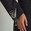 Trendy Faux Pearl Brooch Exquisite Snake Shape Pin INS Style Suit Lapel Pin  Suit Decoration