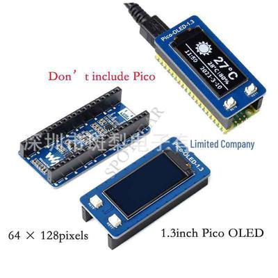 1.3-Inch OLED Display Module for Raspberry Pi Pico, 64x128 Pixels