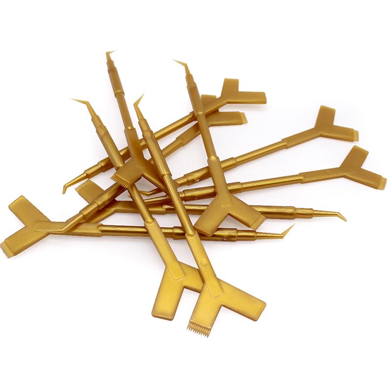 10 ks opakovane použiteľných plastových paličiek na mihalnice na predlžovanie mihalníc Tvar Y Hrebeň Lash Lifting Curler Aplikátor Štetce na make-up