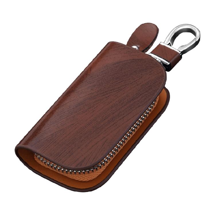 Brown Leather Cover Auto Car Remote Key Fob Case Bag Fob Bag