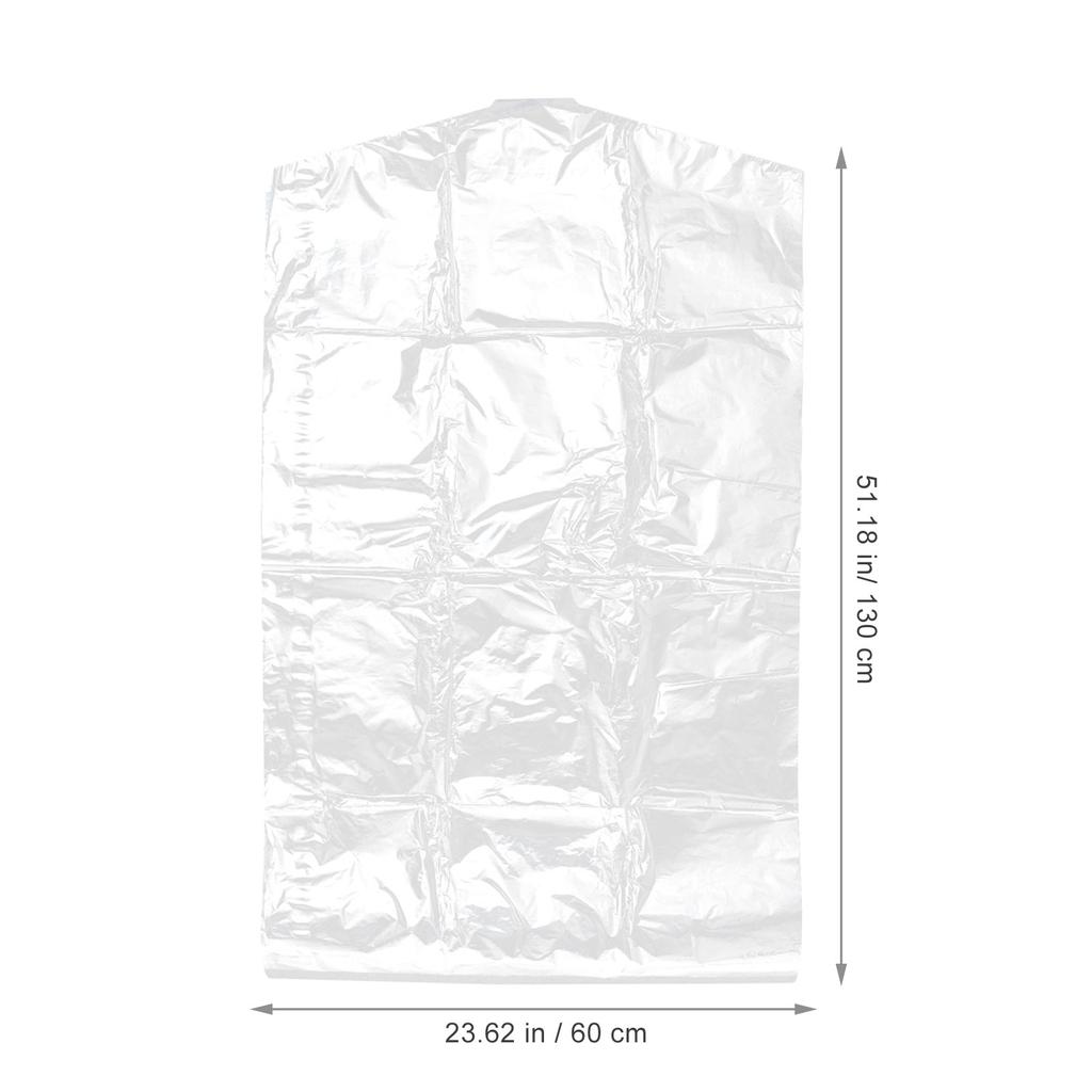 30pcs 60x150cm Clear Plastic Suit Cover for Garment Dustproof Storage Home Shop Outdoor Use Lightweight Clothes Cover Bag
