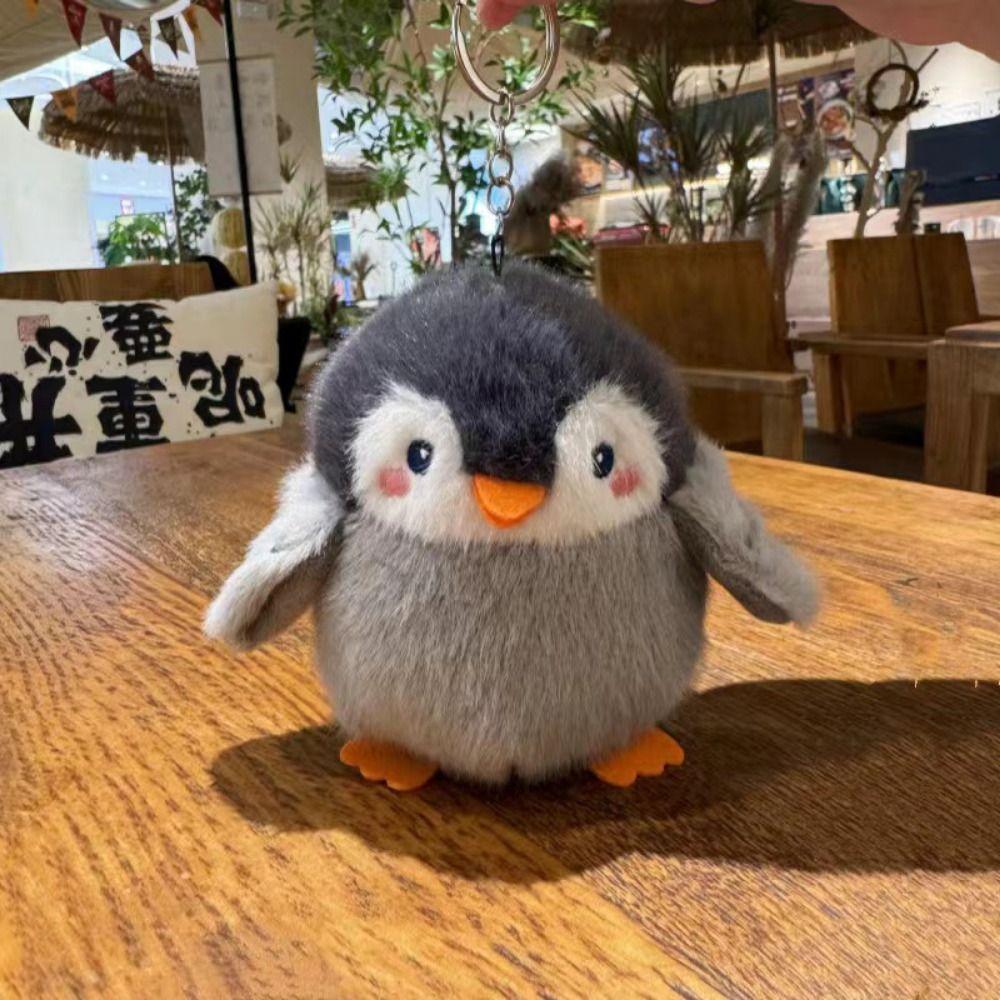 Simulation Bird Plush Keychain Realistic Furry Birds Keyrings Parrot Plush Doll  Bag Pendant
