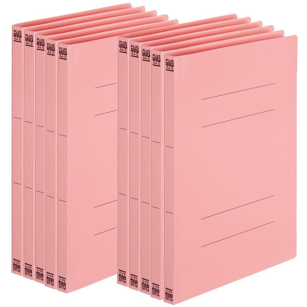 Plus PP Flat File A4 Vertical Pink 10 Books No.121P 98-298×10