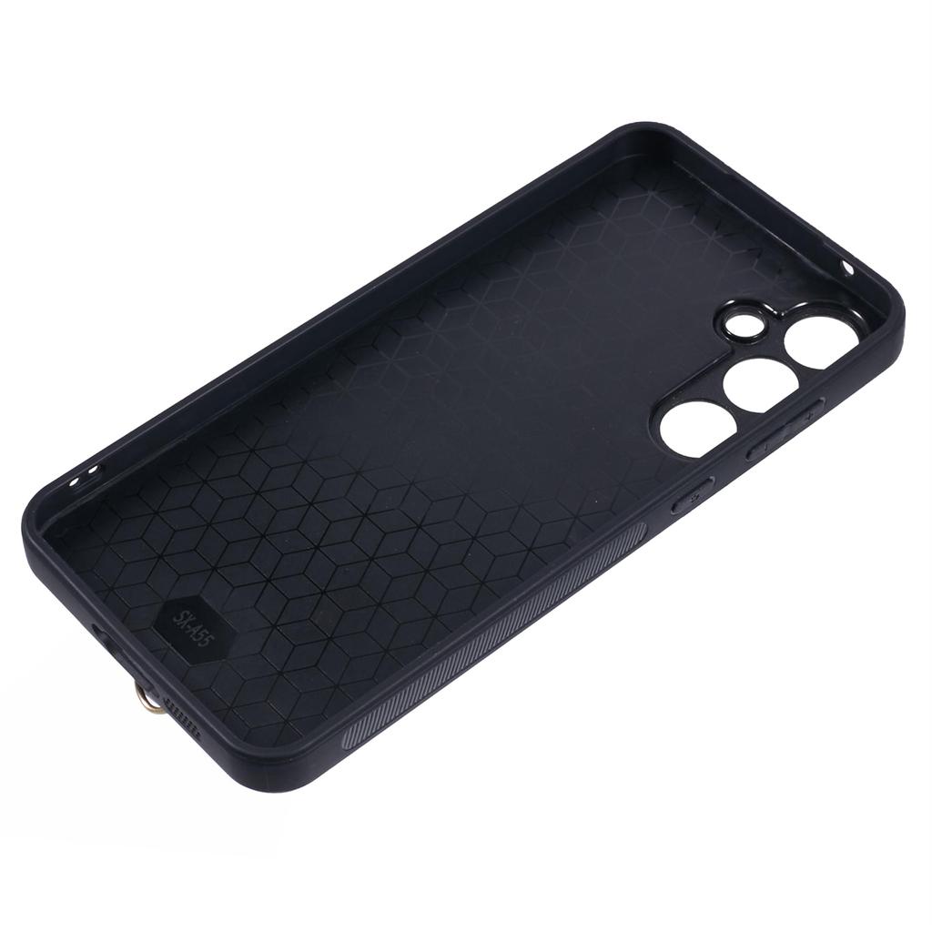 For Samsung Galaxy A35 5G Phone Case Rhombus Adhesive Card Bag with Kickstand RFID Blocking