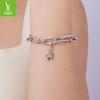 S925 Sterling Silver Yorkshire Dog Pendant Opening Button Cute Dog Sterling Silver Beaded Accessories