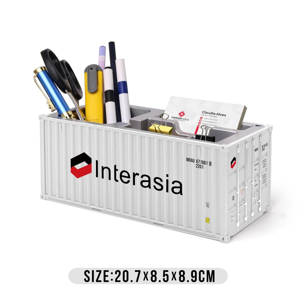 Portalápices Personalizado con Forma de Contenedor de Envío DHL con Logo