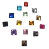 100-Piece Turtle Face Square Acrylic Rhinestones for DIY Jewelry & Phone Decorations