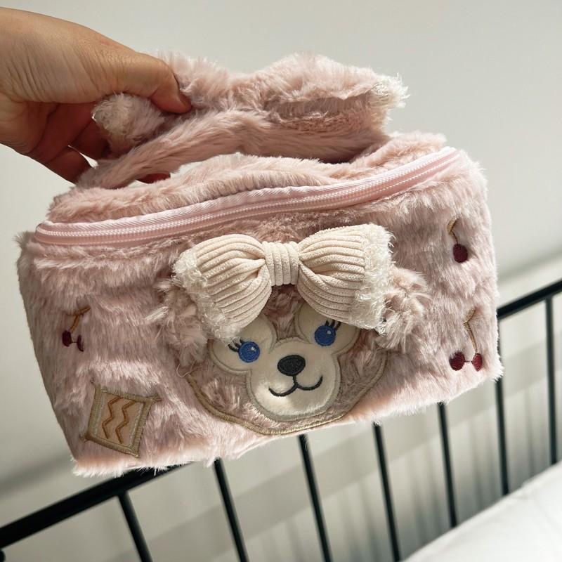 Милая косметичка ShellieMay StellaLou Мультяшная плюшевая сумка Большая емкость Дорожный органайзер для косметики Сумка-тоут Девочка 23x12x15cm