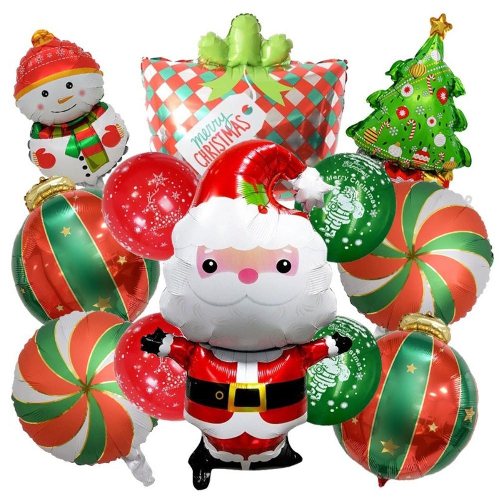 Aluminum Film Christmas Balloon DIY Inflatable Balloon New Xmas Foil Balloons  Kids Gift